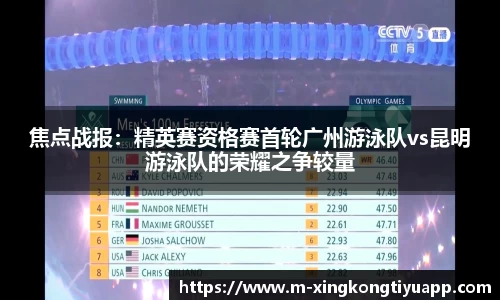 焦点战报：精英赛资格赛首轮广州游泳队vs昆明游泳队的荣耀之争较量